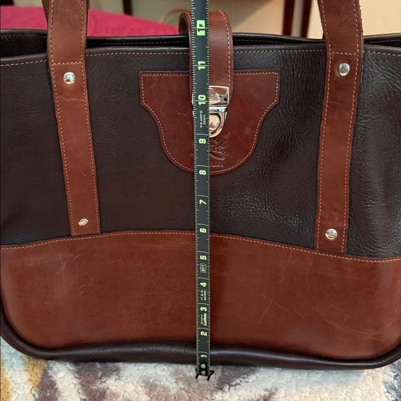 Col. Littleton Brown and Black Leather Women's Beautifully Crafted Handbag - Picture 6 of 8